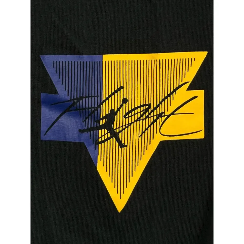 Air Jordan Men’s 2XL Speed To Market 23 Black Long Sleeve Rainbow Graphics